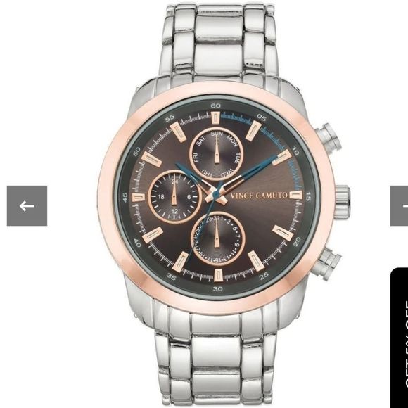 💥HP💥Vince Camuto Silver Steel Men's Watch - Picture 7 of 11